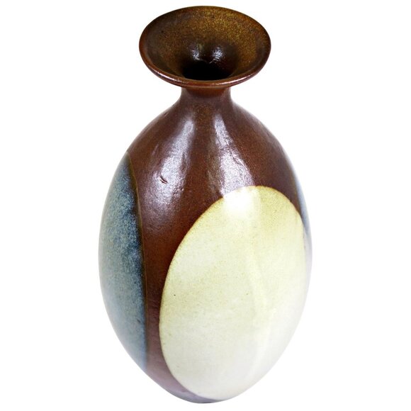 Pottery Craft Stoneware Vase, Midcentury Modern, 8" Tall, Robert Maxwell Style - Picture 2 of 6